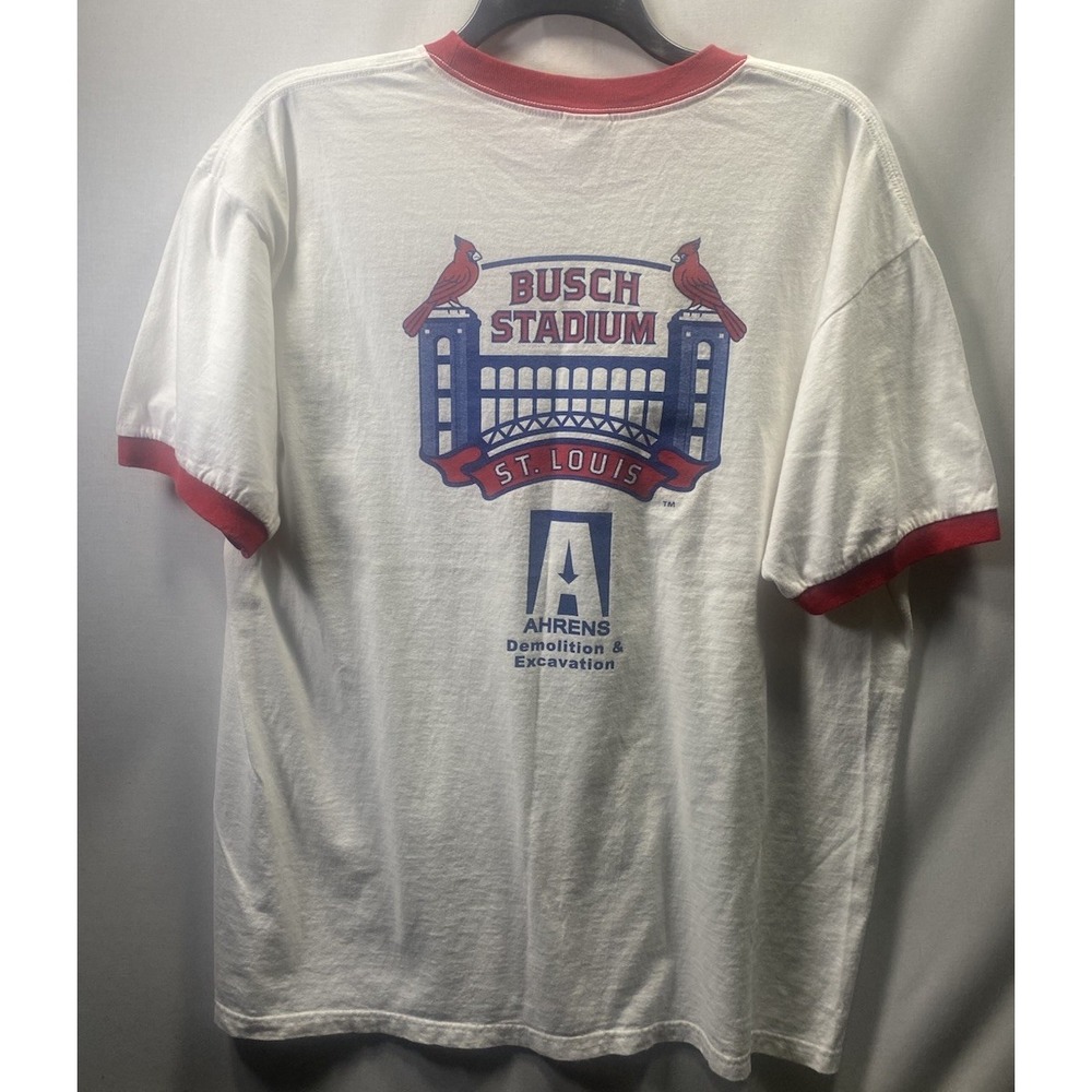 2006‎ Busch Stadium St Louis Ahrens Excavation & Demolition Ringer T Shirt XL